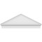 Ekena Millwork Peaked Cap Smooth Architectural PVC Combination Pediment, 54"W x 20-3/8"H x 2-3/4"P (Pitch 6/12) PEDPC054X205PKC00 - alternate 2